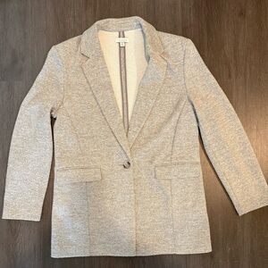 Topshop Gray Blazer Classic Notched Lapel Tailored